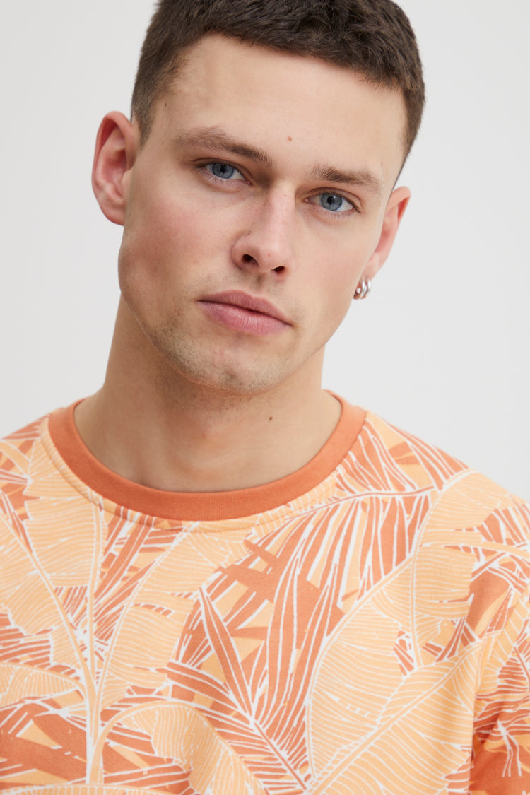 Blend Tropical Print Sweatshirt - Melon