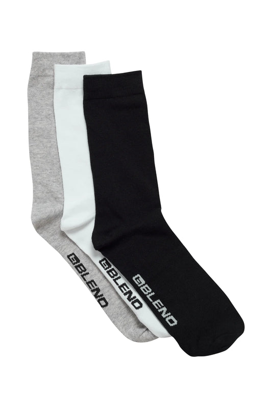 3 pk Blend Plain Dress Sock 20716156 (White/Grey/Black)