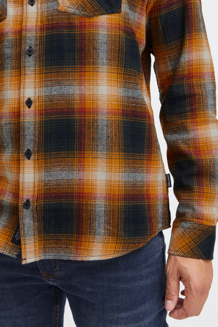 Blend Check Shirt - Black/Tan