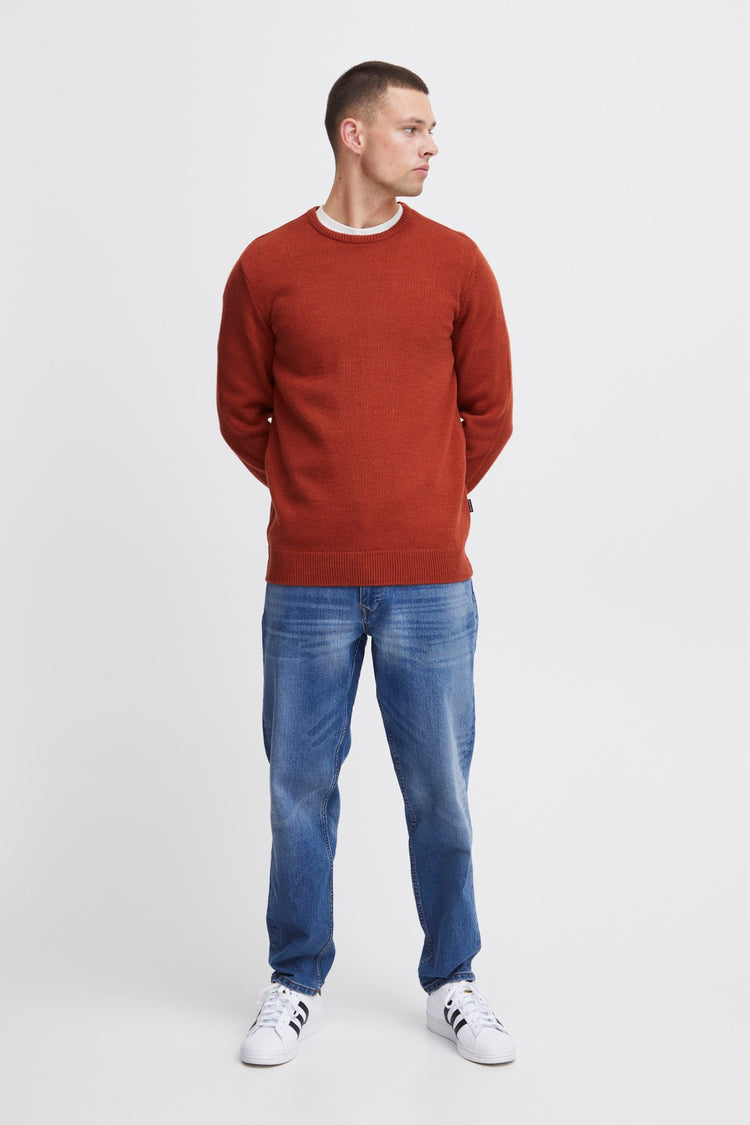 Blend Crew Neck Sweater in Burnt Henna
