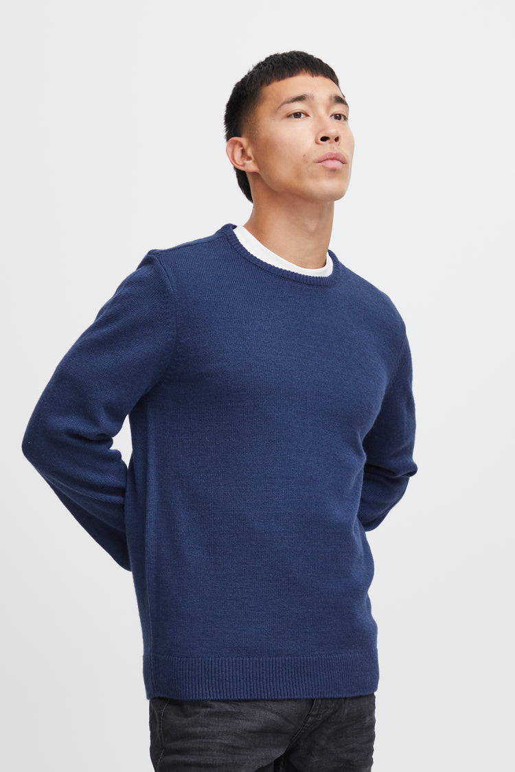 Blend Crew Neck Sweater - Navy