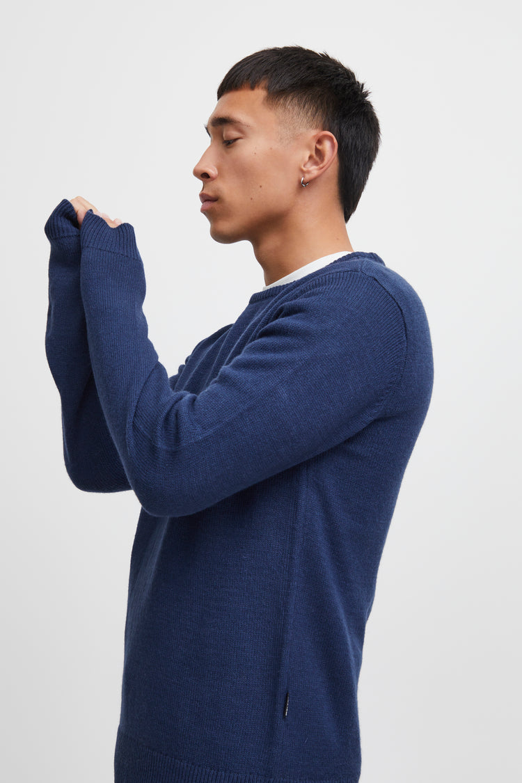 Blend Crew Neck Sweater - Navy