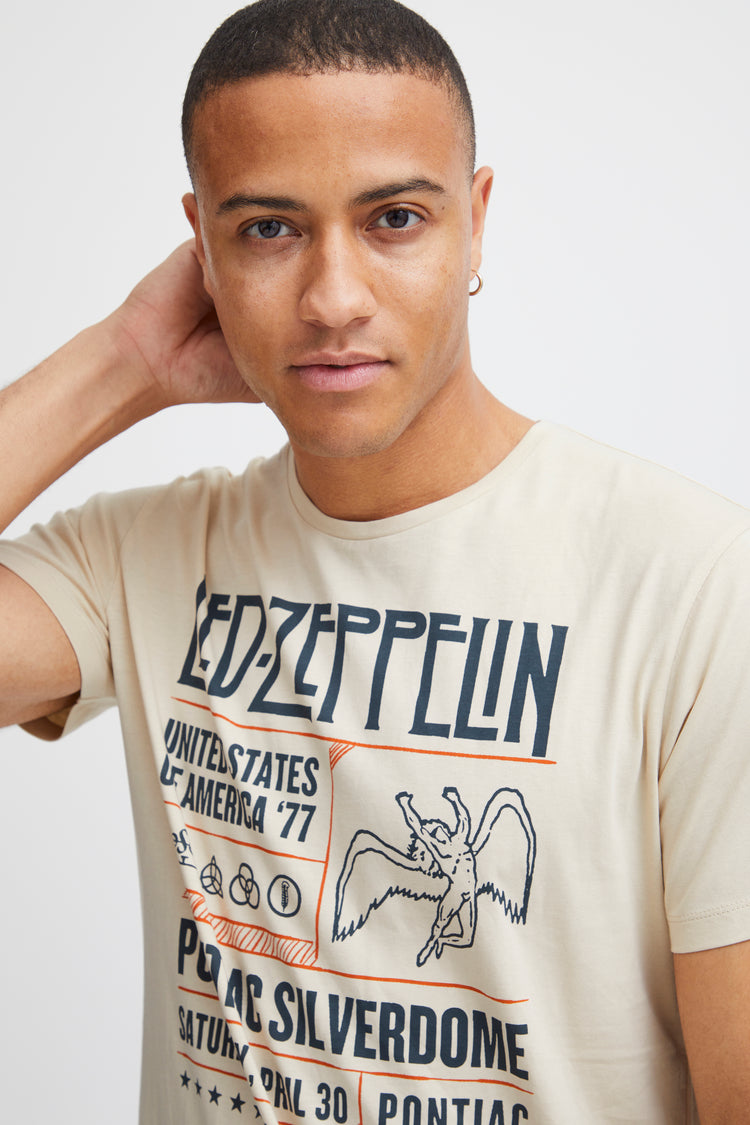 Blend White Led Zeplin Band T-Shirt
