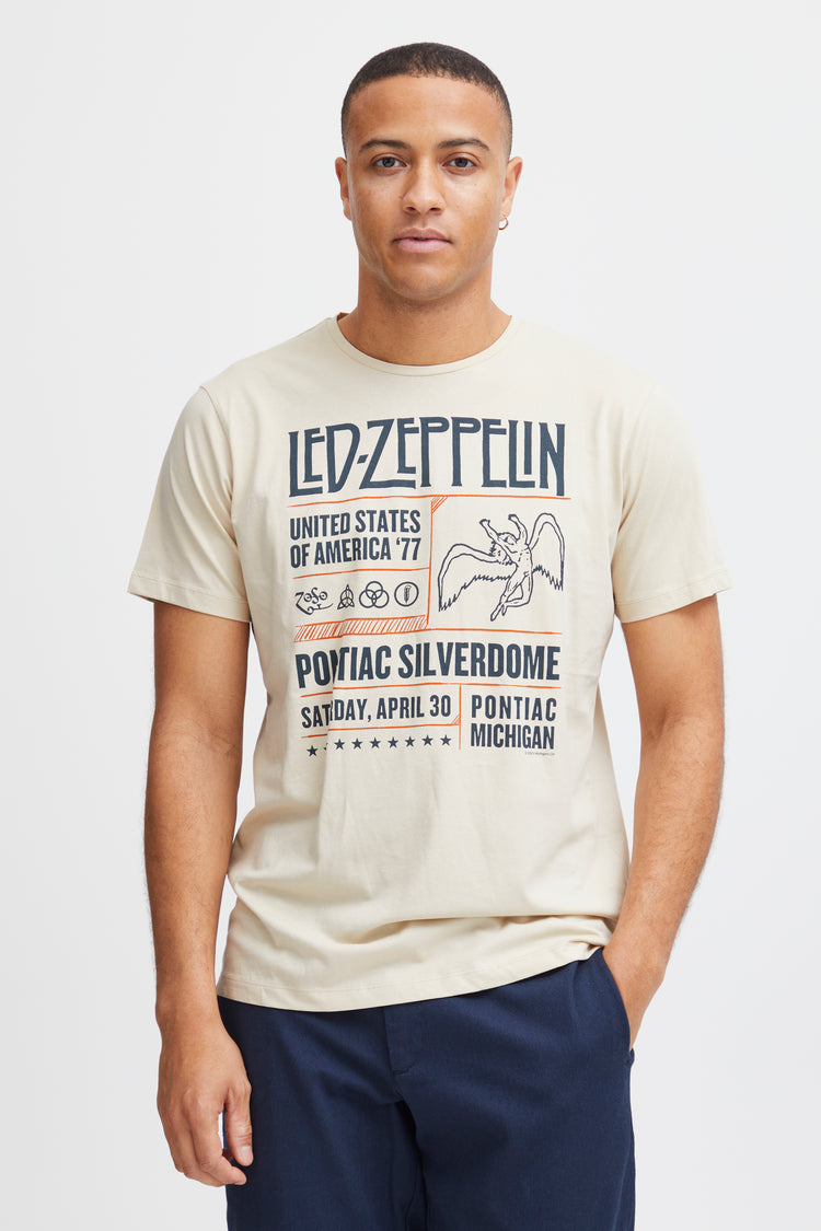 Blend White Led Zeplin Band T-Shirt
