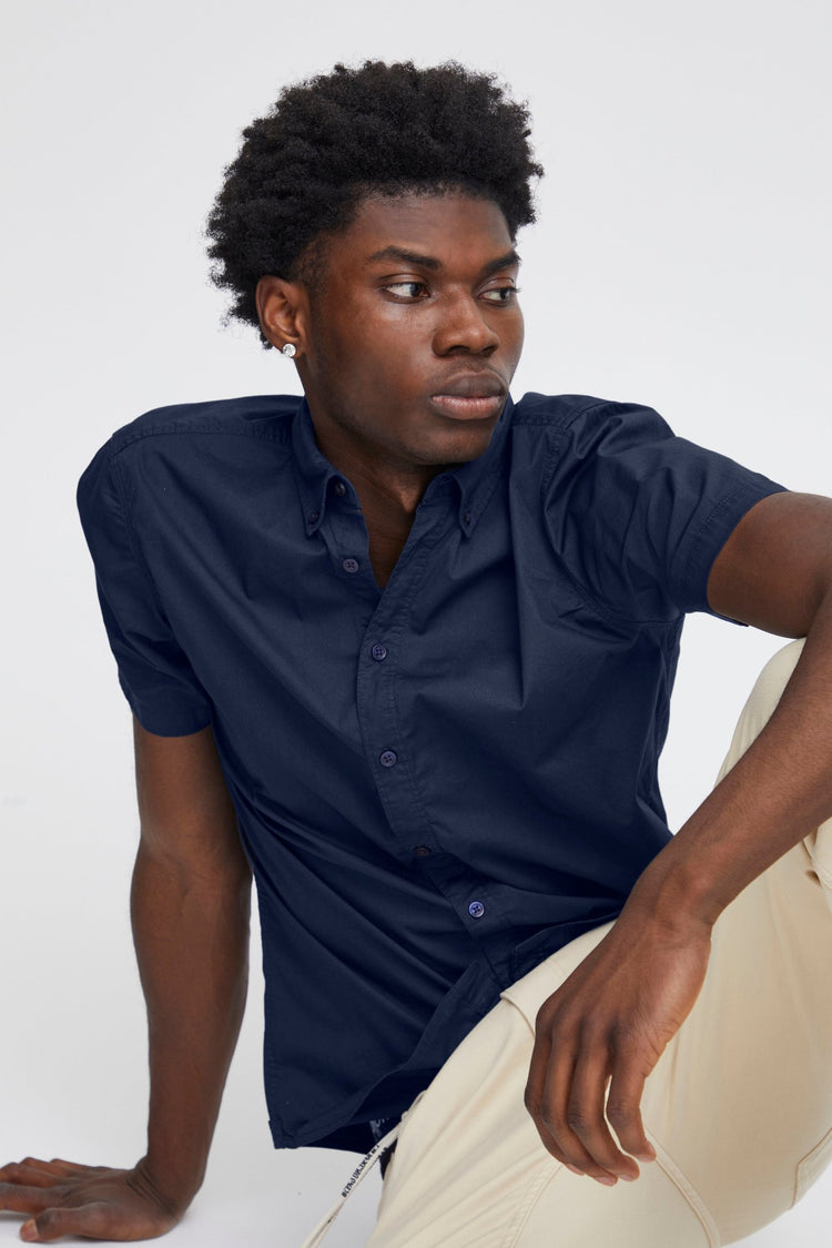 Blend Navy Short Sleeve Shirt