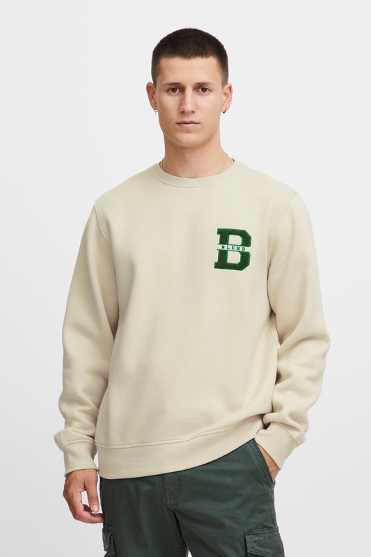 Blend Initial Sweatshirt - Oyster