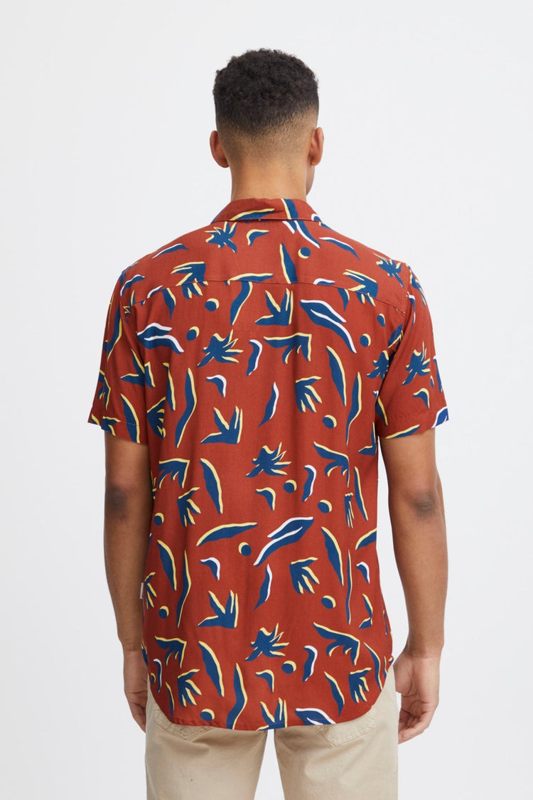 Blend Maroon Print Shirt