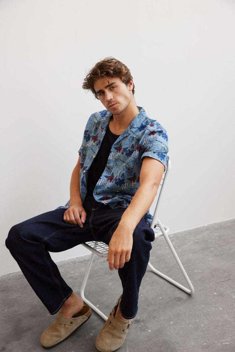 Blend Blue Hawaiian Shirt