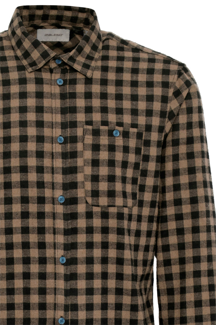 Blend Brown Check Shirt
