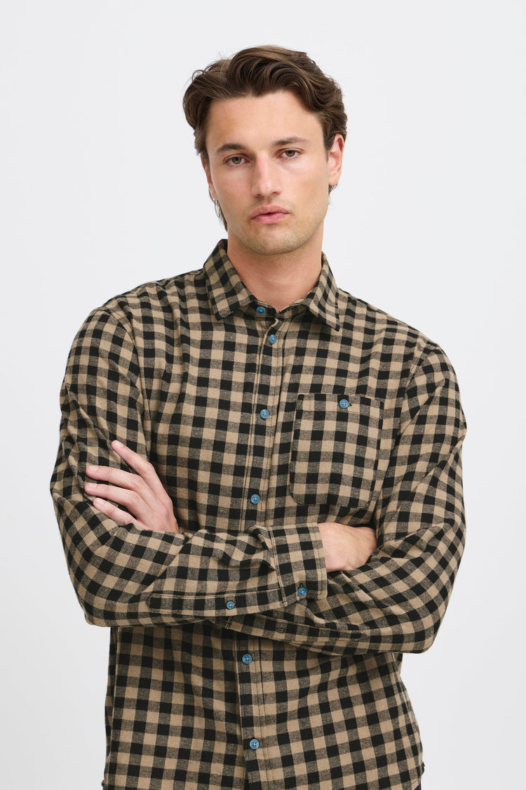Blend Brown Check Shirt