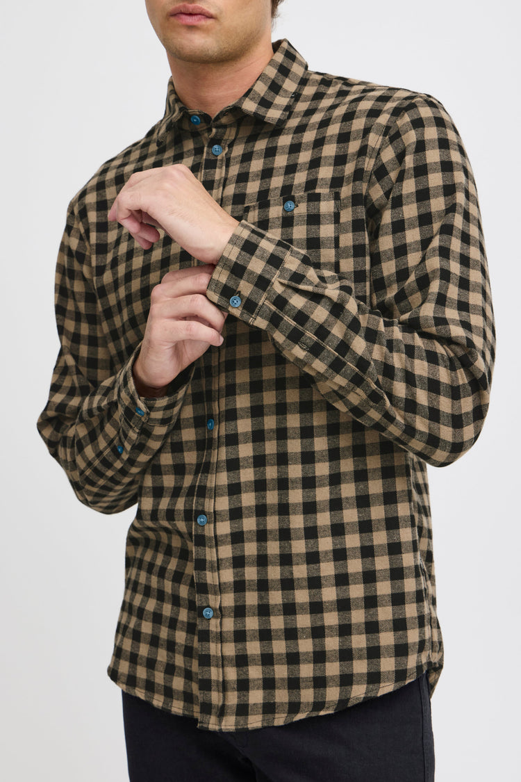 Blend Brown Check Shirt
