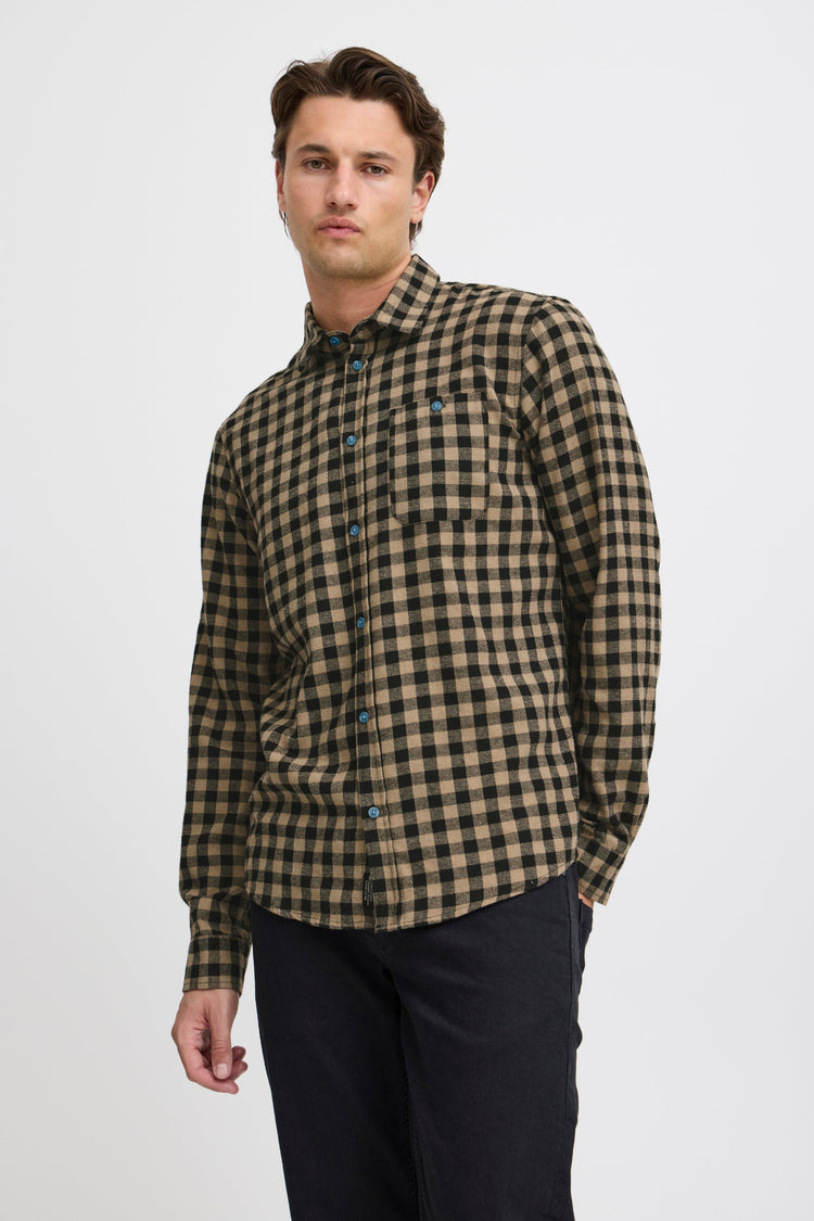 Blend Brown Check Shirt
