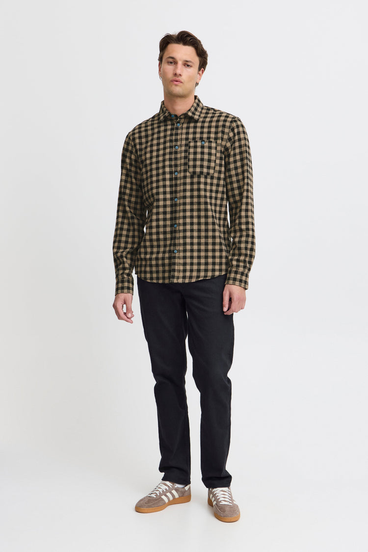 Blend Brown Check Shirt