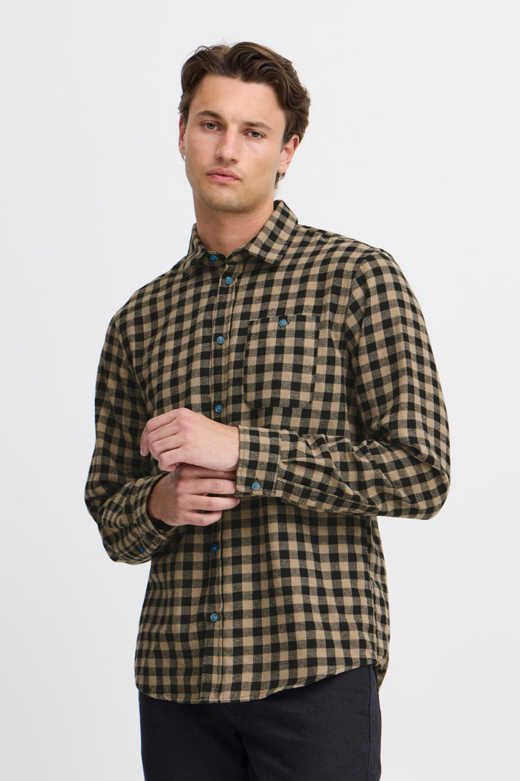 Blend Brown Check Shirt