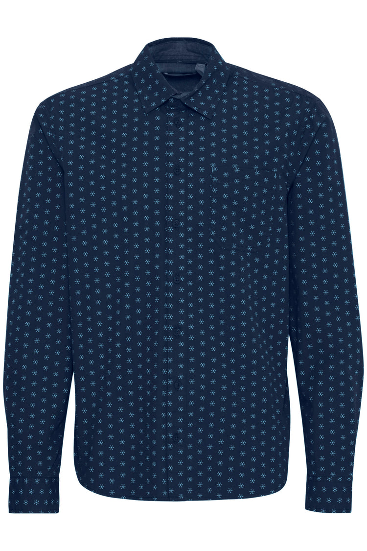 Blend Blue Print Shirt