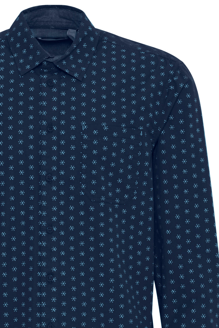 Blend Blue Print Shirt