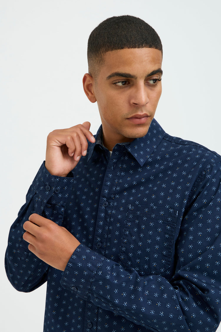 Blend Blue Print Shirt