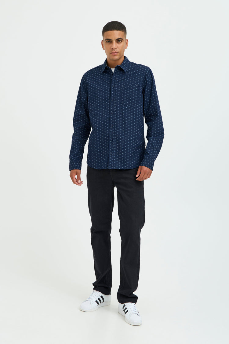 Blend Blue Print Shirt
