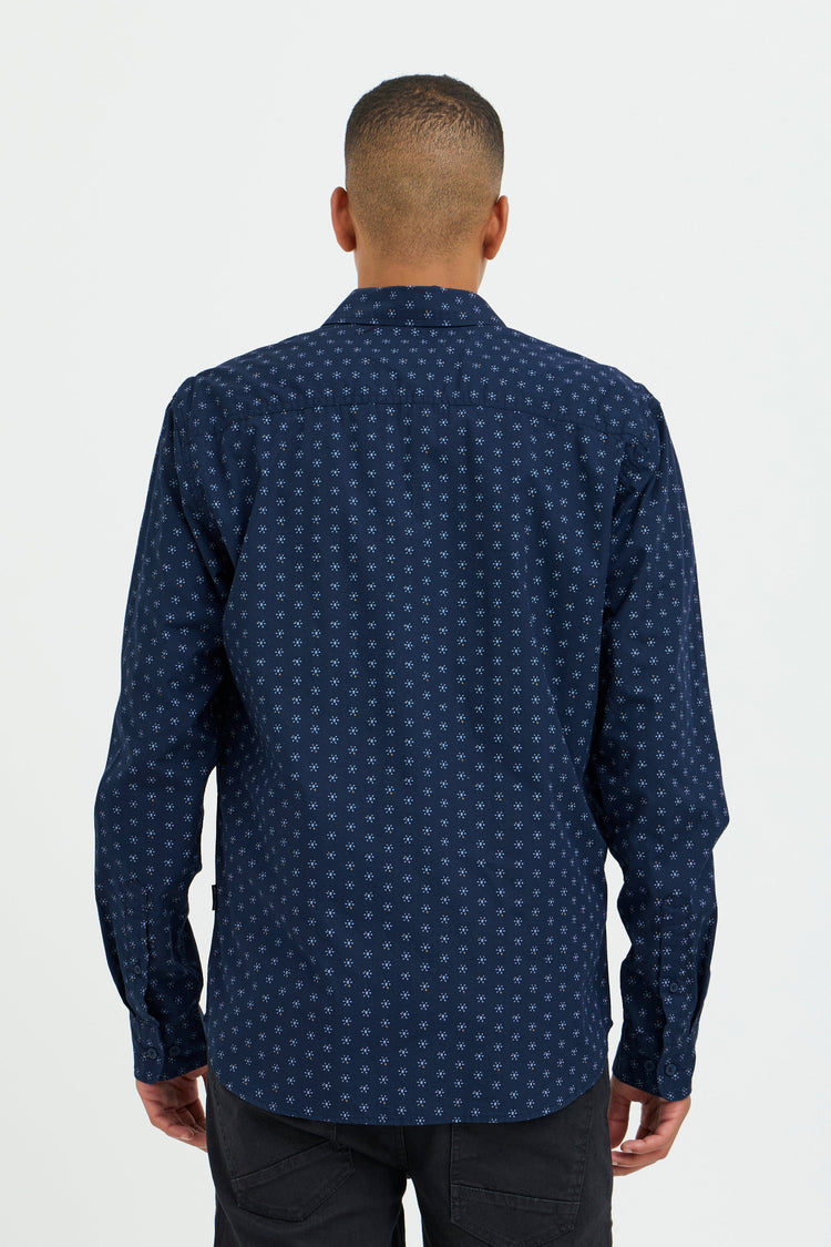 Blend Blue Print Shirt