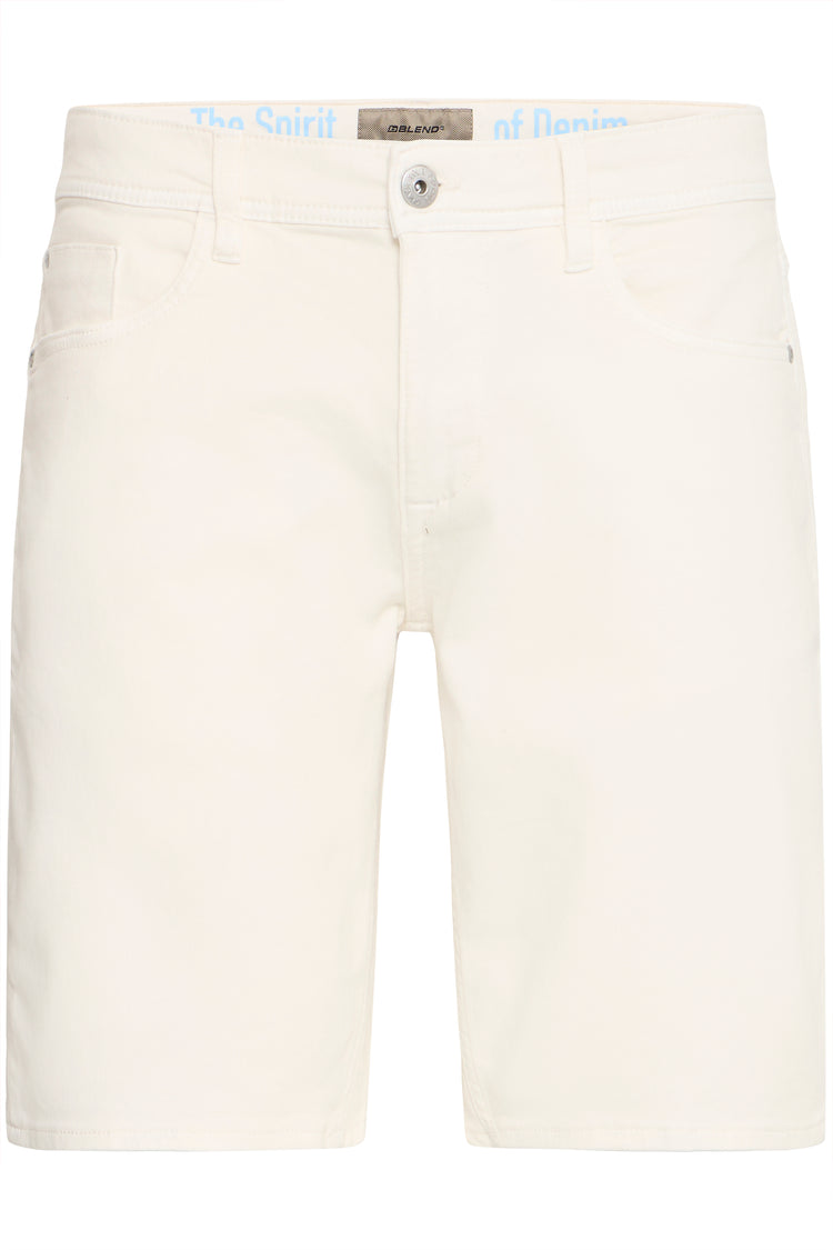 Blend White Twister Denim Shorts
