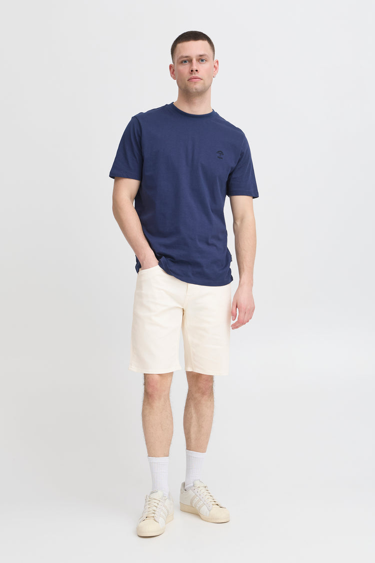 Blend White Twister Denim Shorts