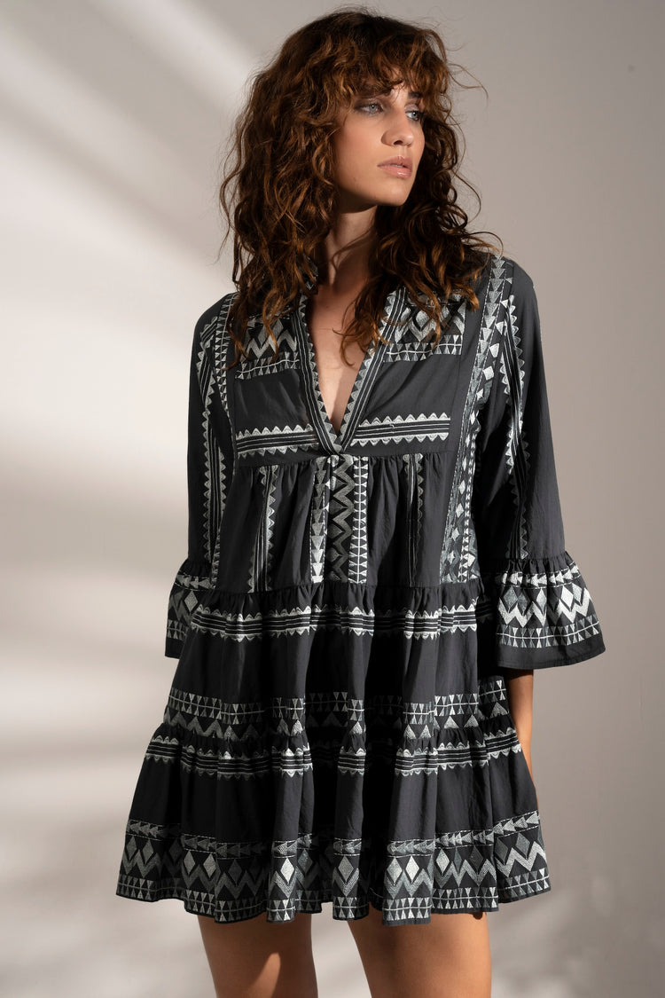 Aether Concept Charcoal Mini Dress