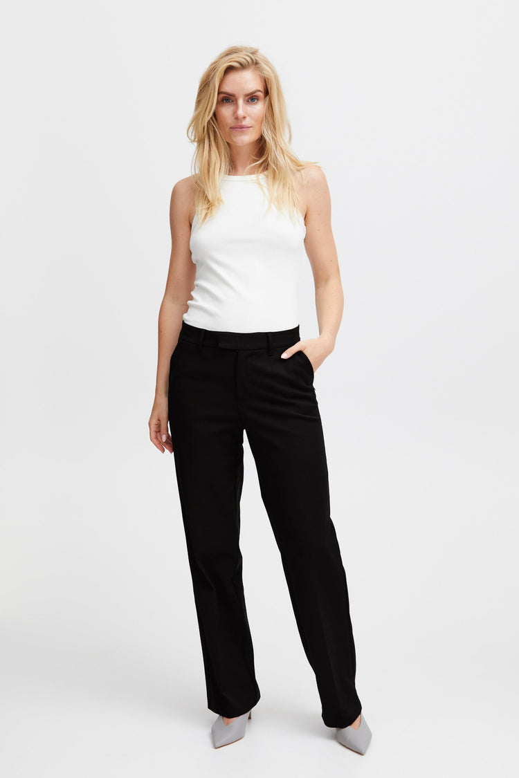 Pulz Bindy High Waist Wide Leg Pant