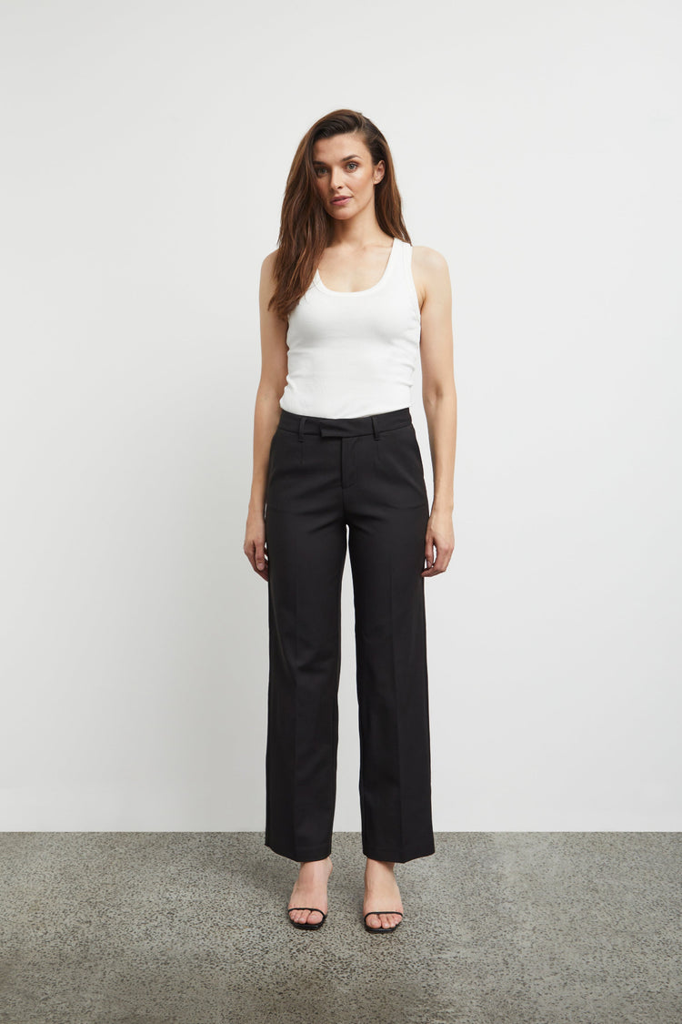 Pulz Bindy High Waist Wide Leg Pant