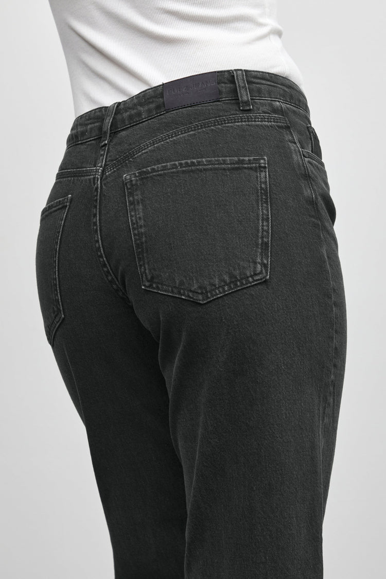 Pulz Vega Jeans Ultra Highwaist Wide Leg | Black Denim L32