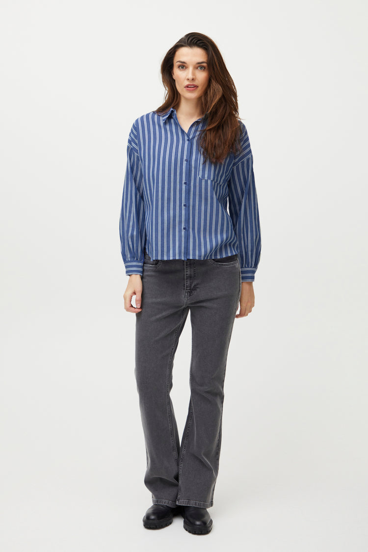 Pulz Blue Stripe Rebecca Shirt