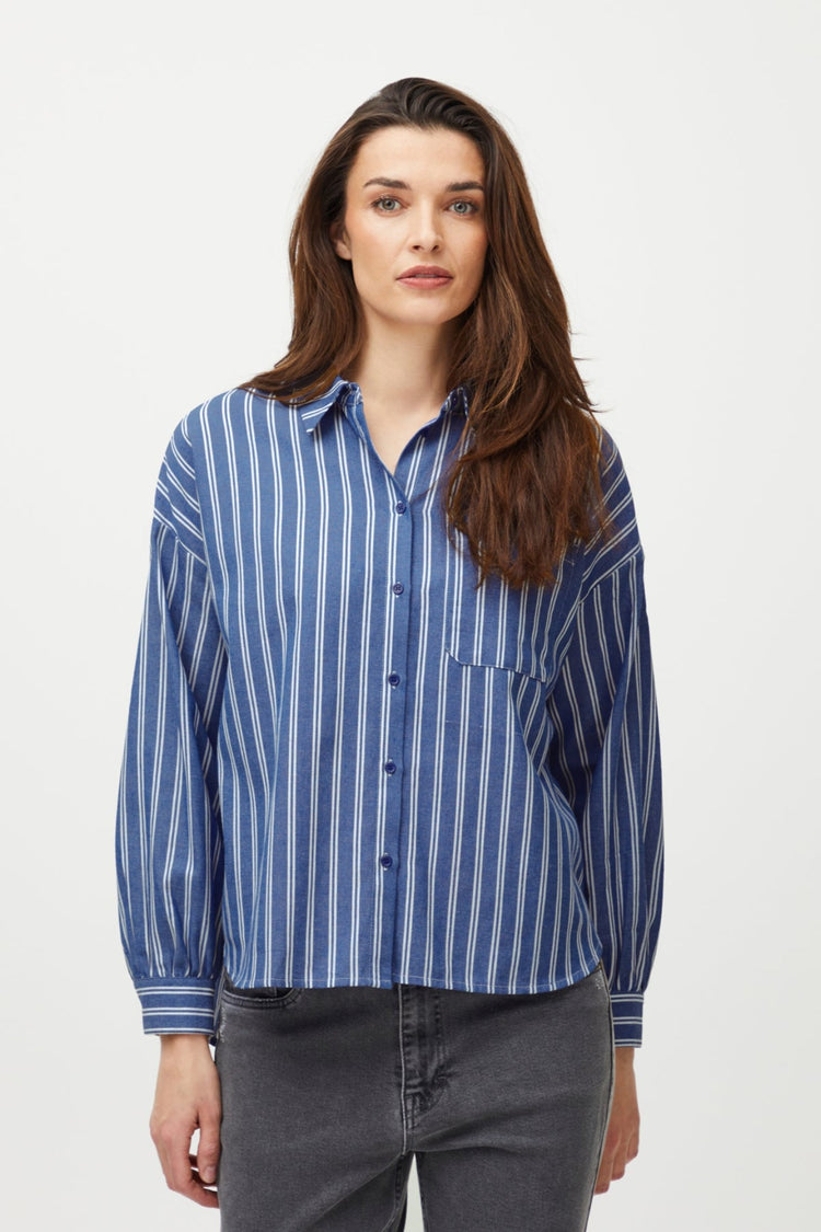 Pulz Blue Stripe Rebecca Shirt
