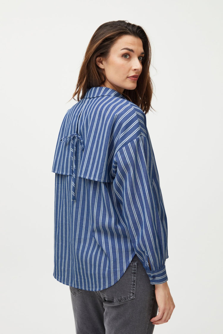 Pulz Blue Stripe Rebecca Shirt