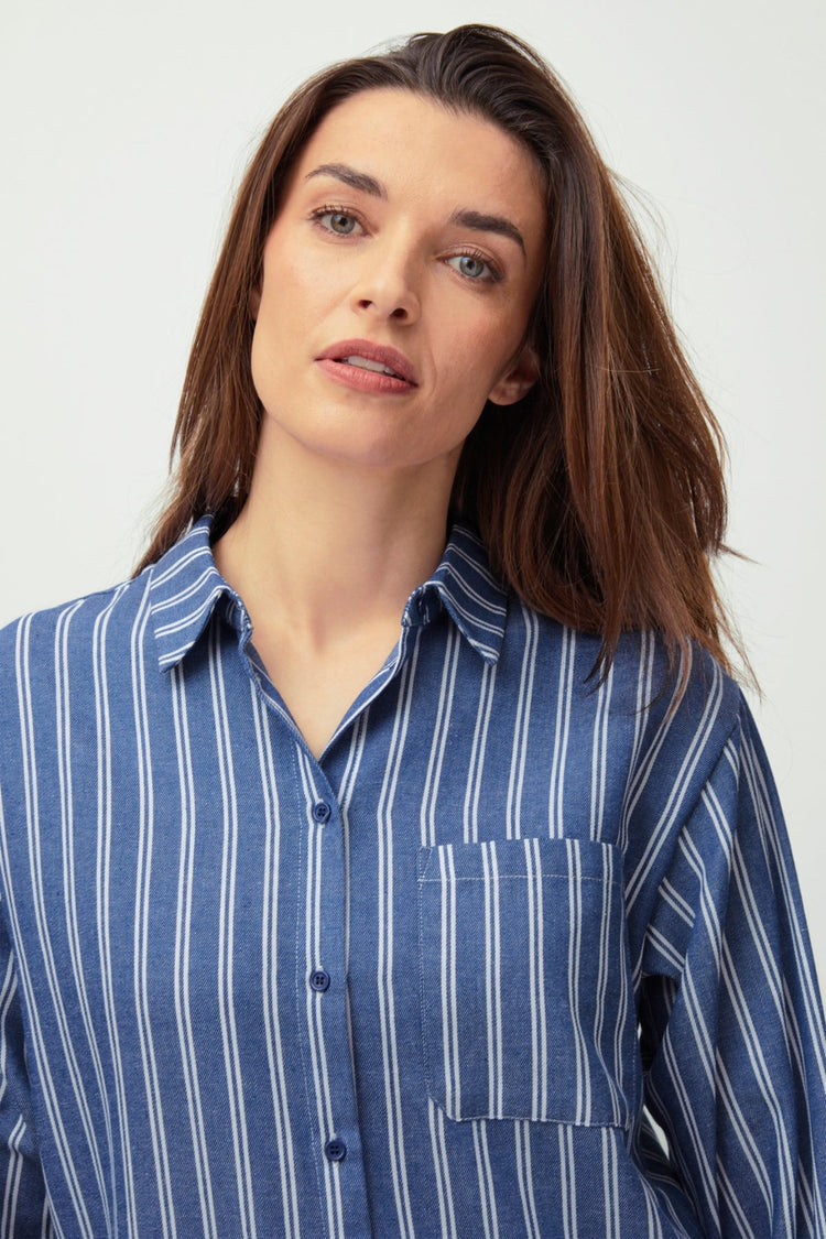 Pulz Blue Shirt Rebecca Dress