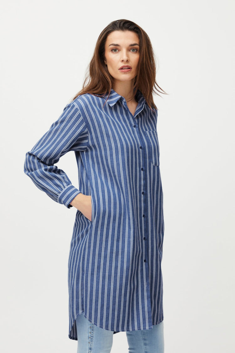 Pulz Blue Shirt Rebecca Dress