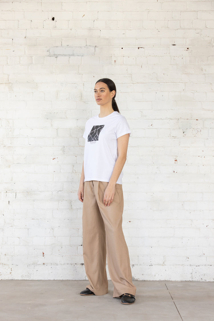 Dressed White Abstract T-Shirt
