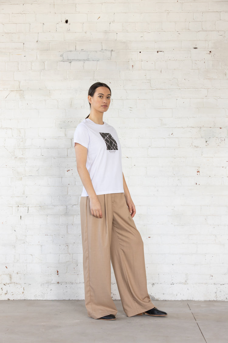 Dressed White Abstract T-Shirt