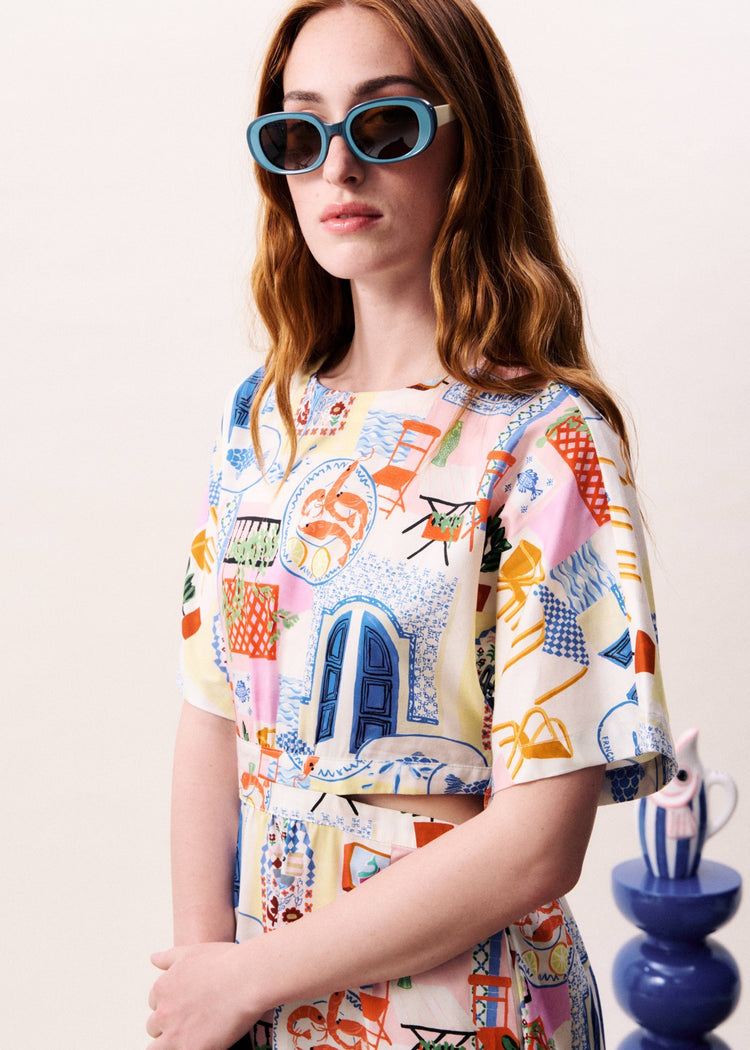 FRNCH Perle Dress | Bord de l'eau print