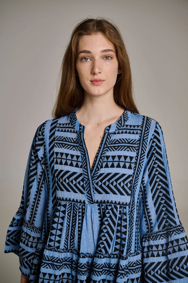 Devotion Twins Black/Blue Short Ella Dress