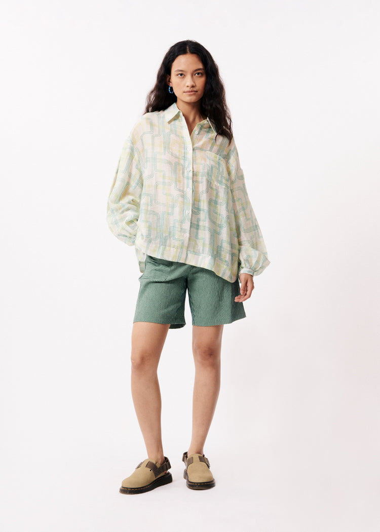 FRNCH Patterned Button Up Charlotte Shirt