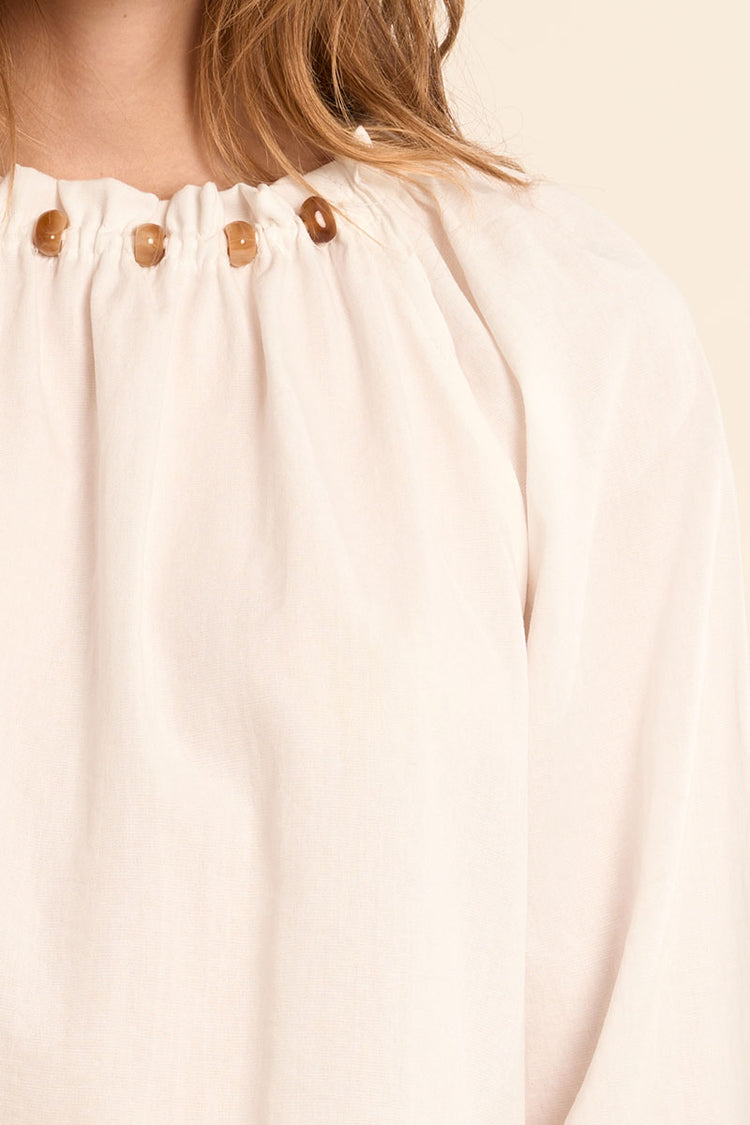 Molly Bracken Woven Blouse | White