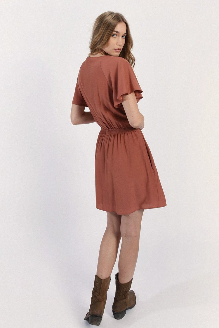 Molly Bracken Fit and Flare Caramel Dress
