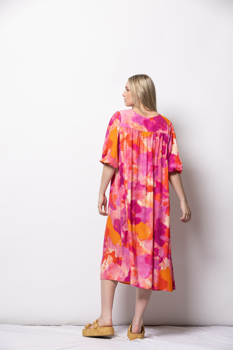 Dressed Vino Midi Dress | Blush Strokes