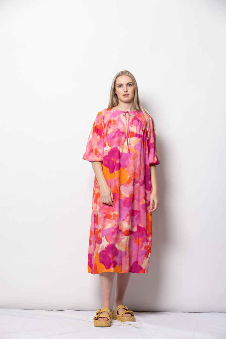 Dressed Vino Midi Dress | Blush Strokes