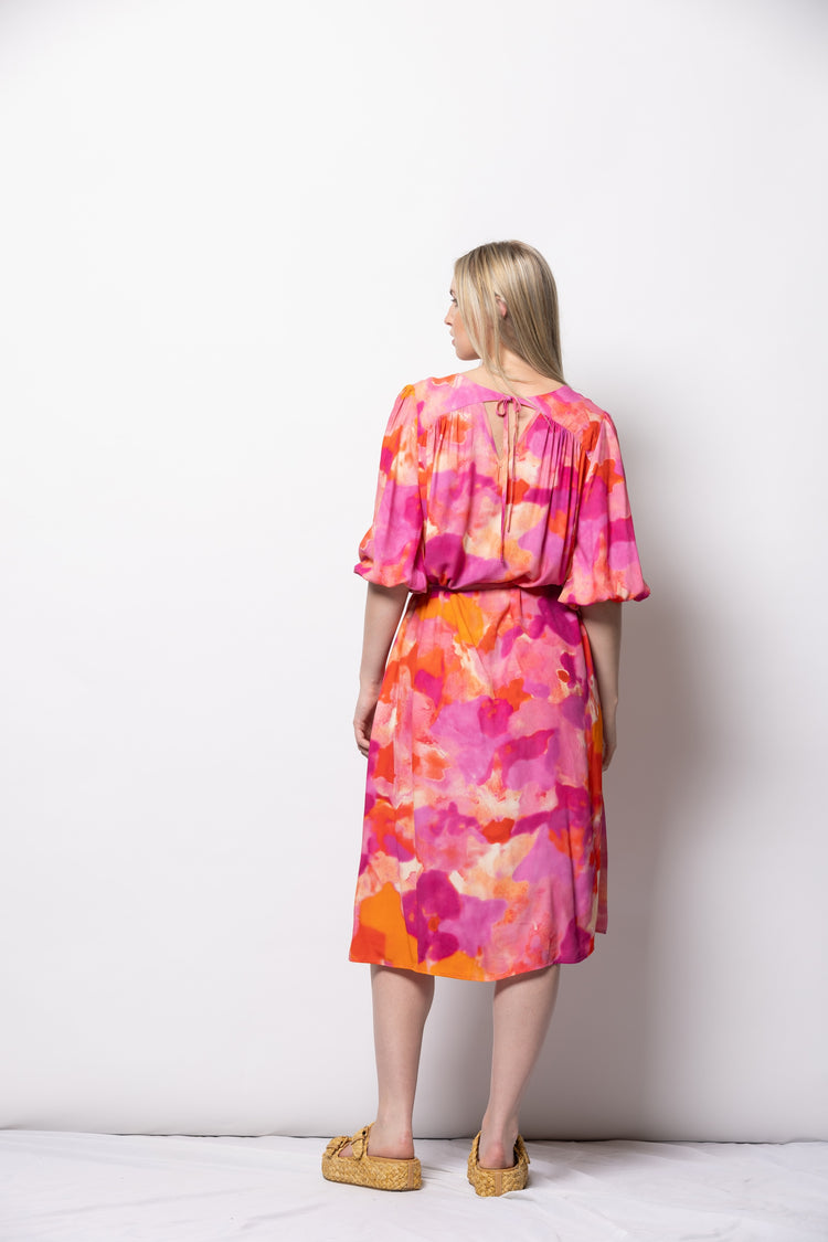 Dressed Vino Midi Dress | Blush Strokes
