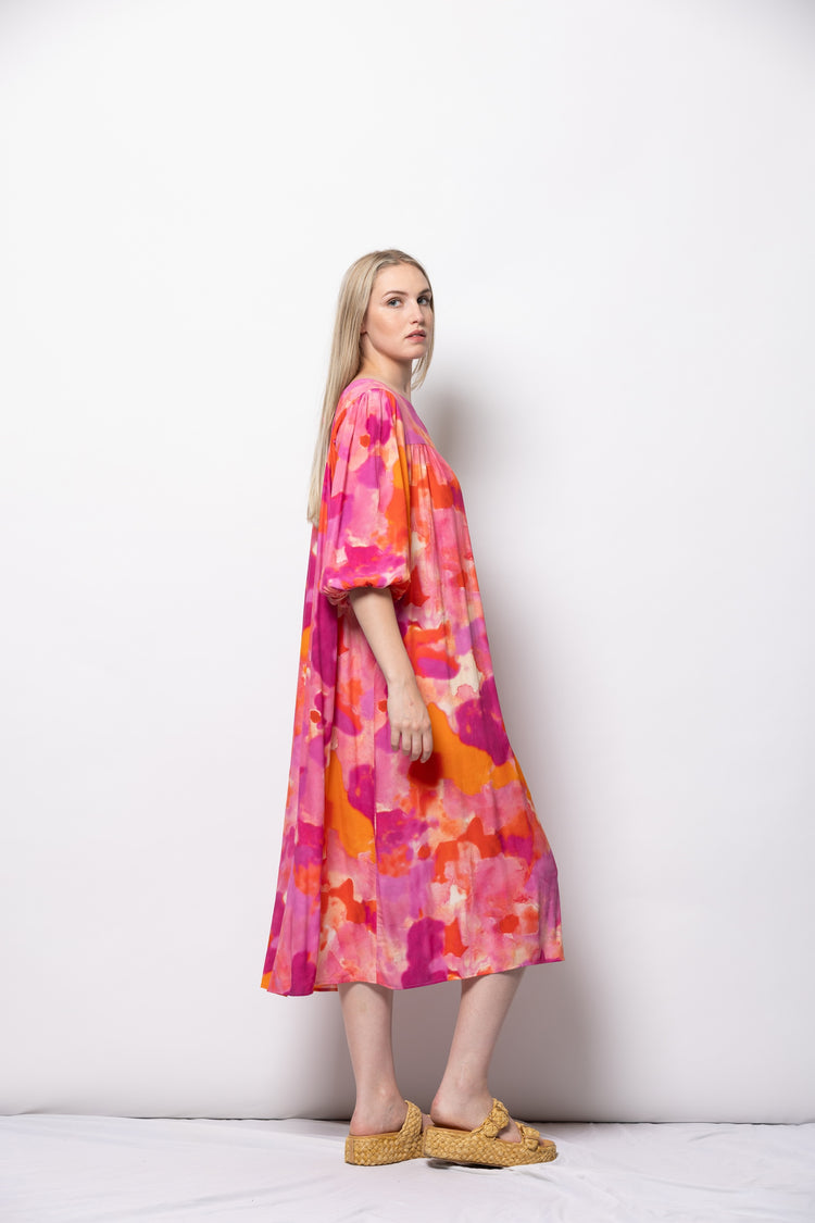 Dressed Vino Midi Dress | Blush Strokes