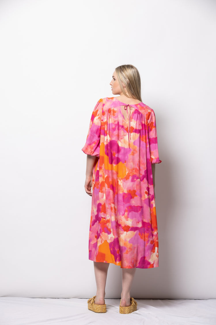 Dressed Vino Midi Dress | Blush Strokes