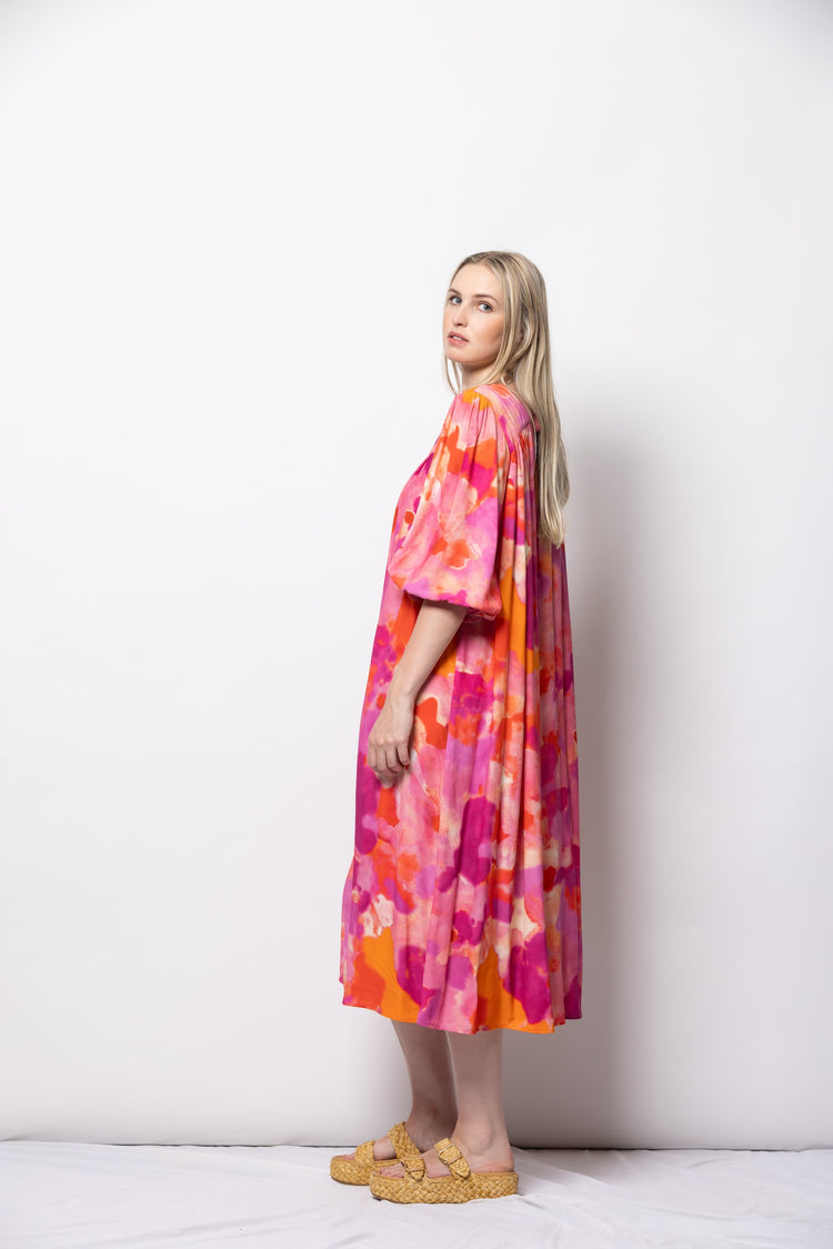 Dressed Vino Midi Dress | Blush Strokes