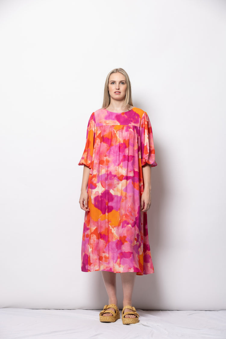 Dressed Vino Midi Dress | Blush Strokes