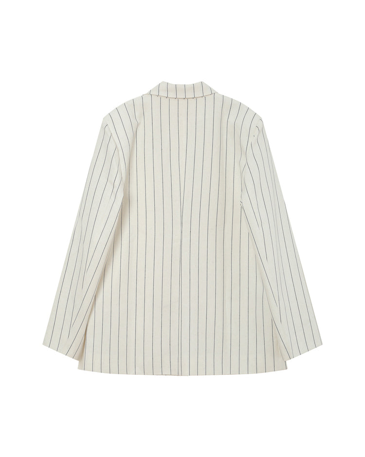 Grace & Mila Velvet Blazer | White