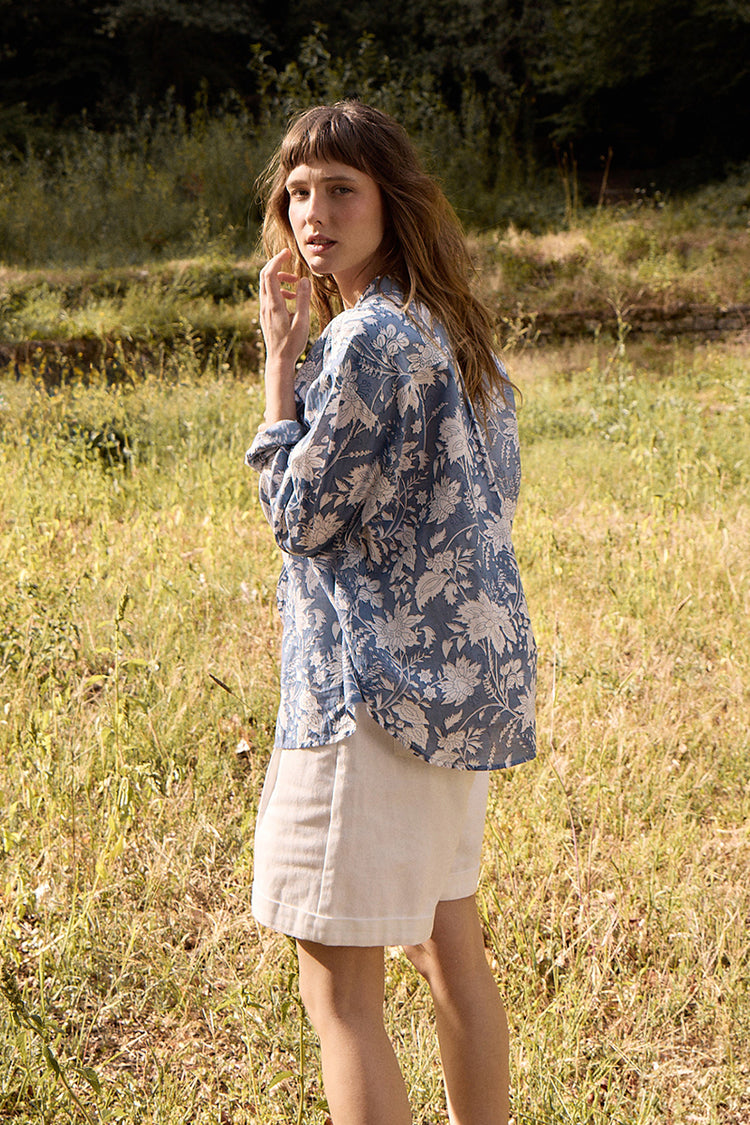 Molly Bracken Woven Shirt | Blue Diviya Print